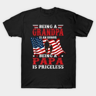 Being Grandpa is an Honor Being Papa is Priceless Father Dad T-Shirt